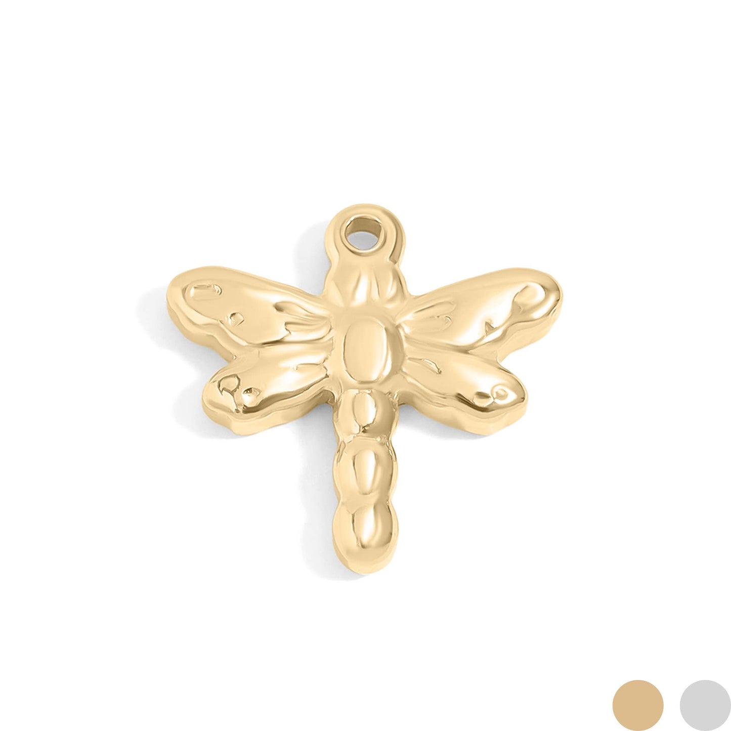 18K Gold PVD Stainless Steel Dragonfly Charm