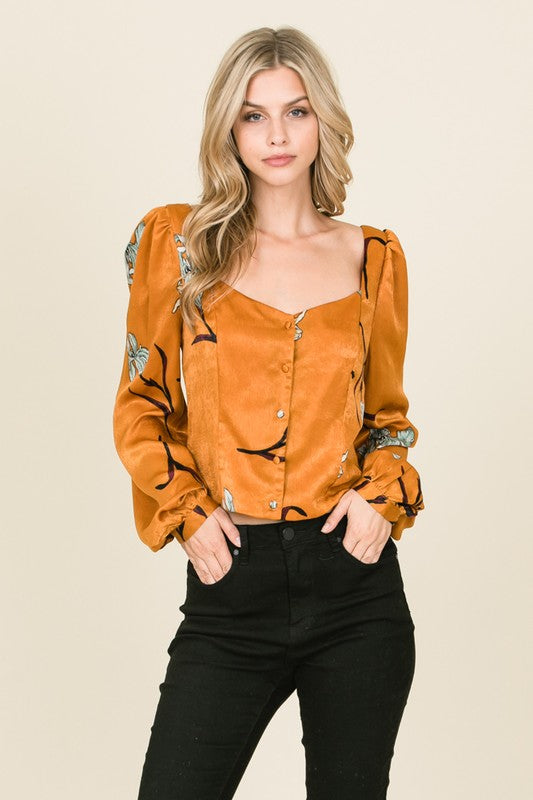 Boho Floral Print Satin Dreams