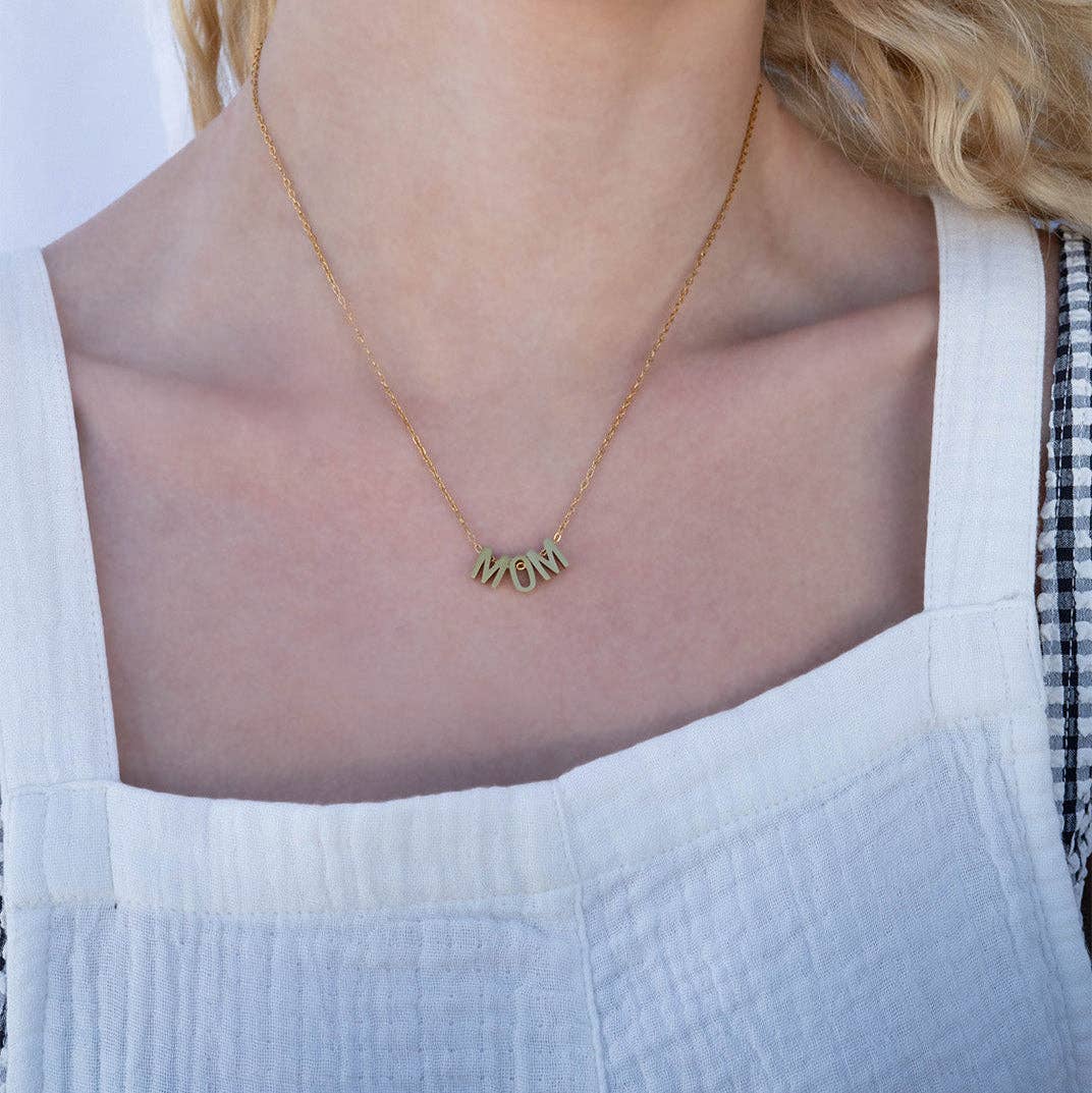 18K Gold PVD Stainless Steel Mom Necklace