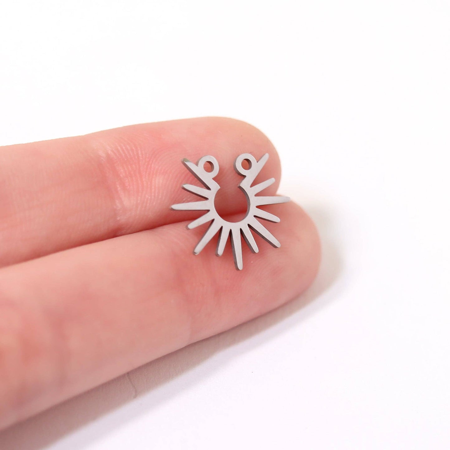 18K Gold PVD Stainless Steel Sun Charm