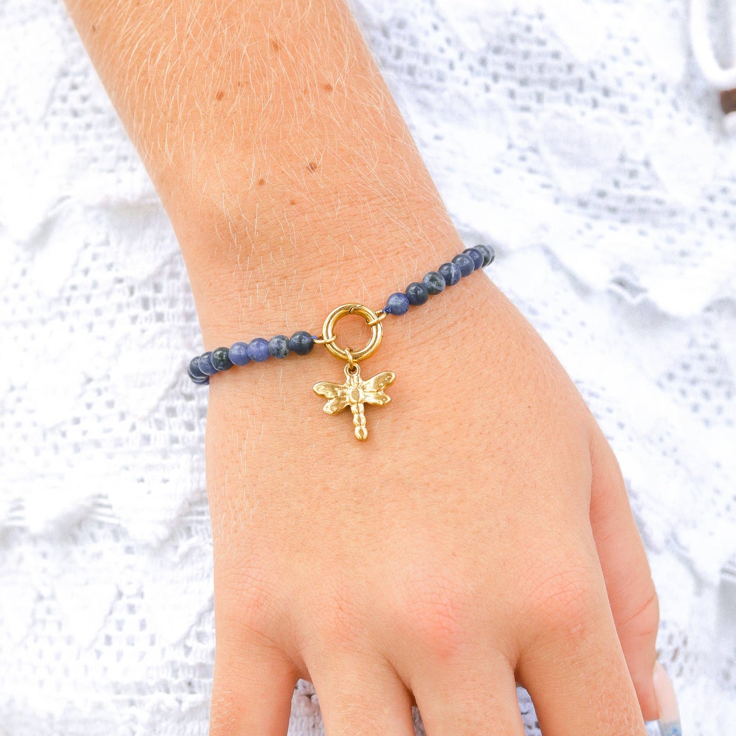 18K Gold PVD Stainless Steel Dragonfly Charm