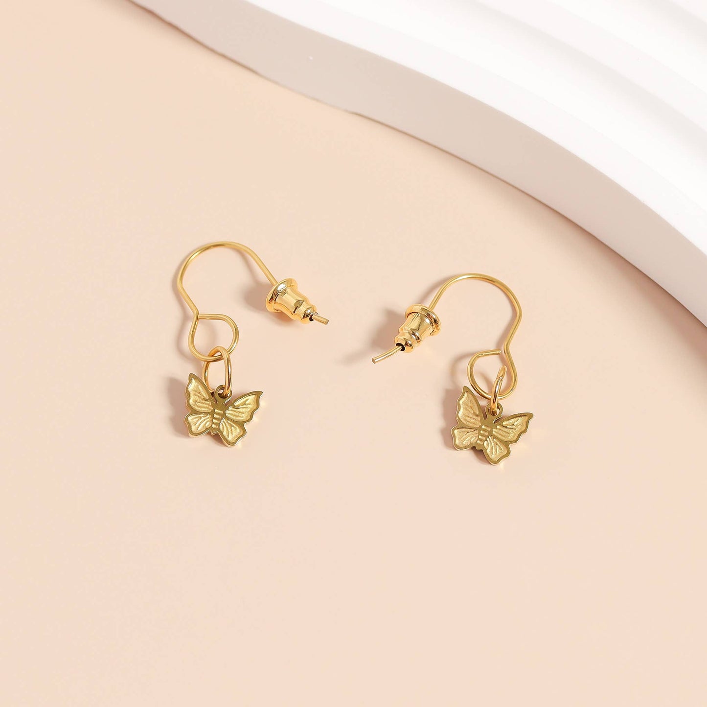 18K Gold PVD Stainless Steel Dainty Butterfly Charm