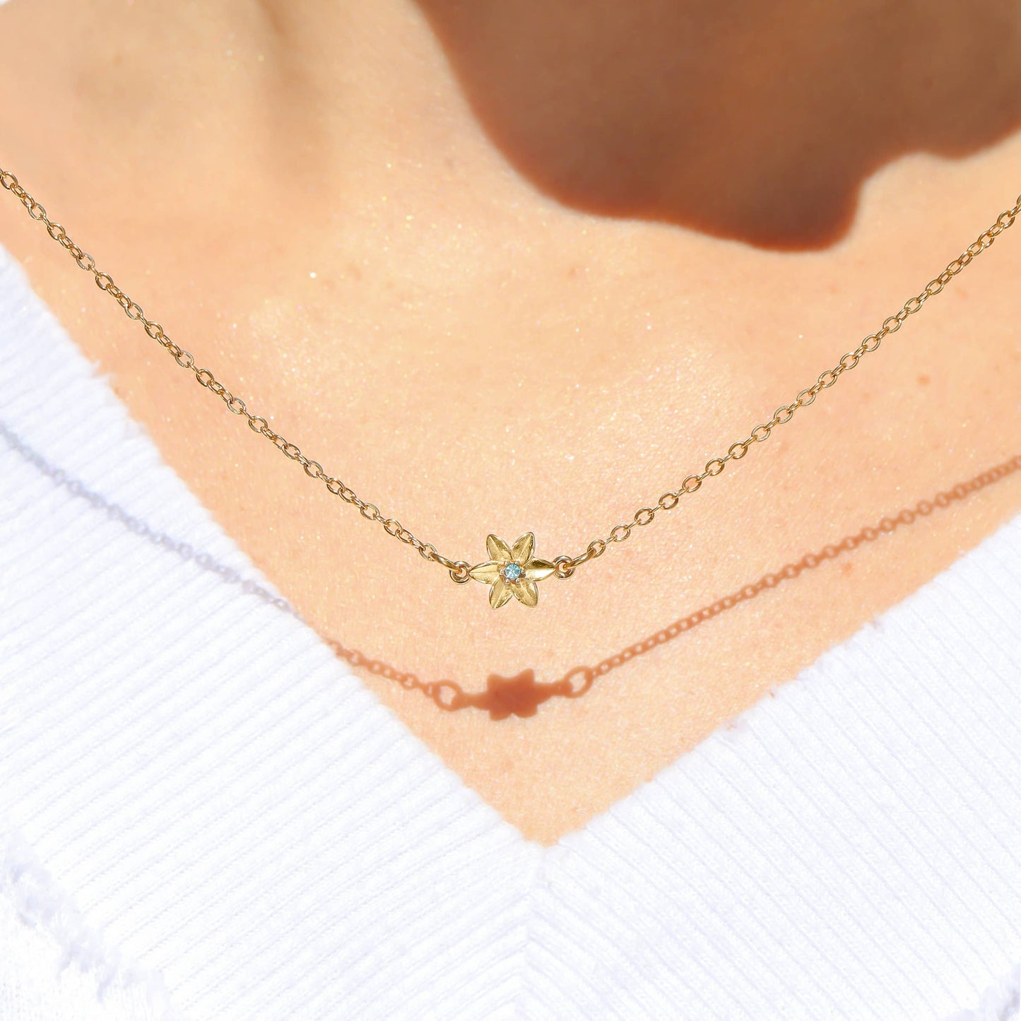 18K Gold PVD Stainless Steel Loop Connector Chain Necklace