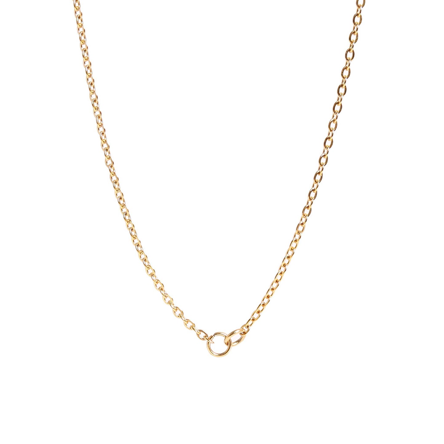 18K Gold PVD Stainless Steel Loop Connector Chain Necklace