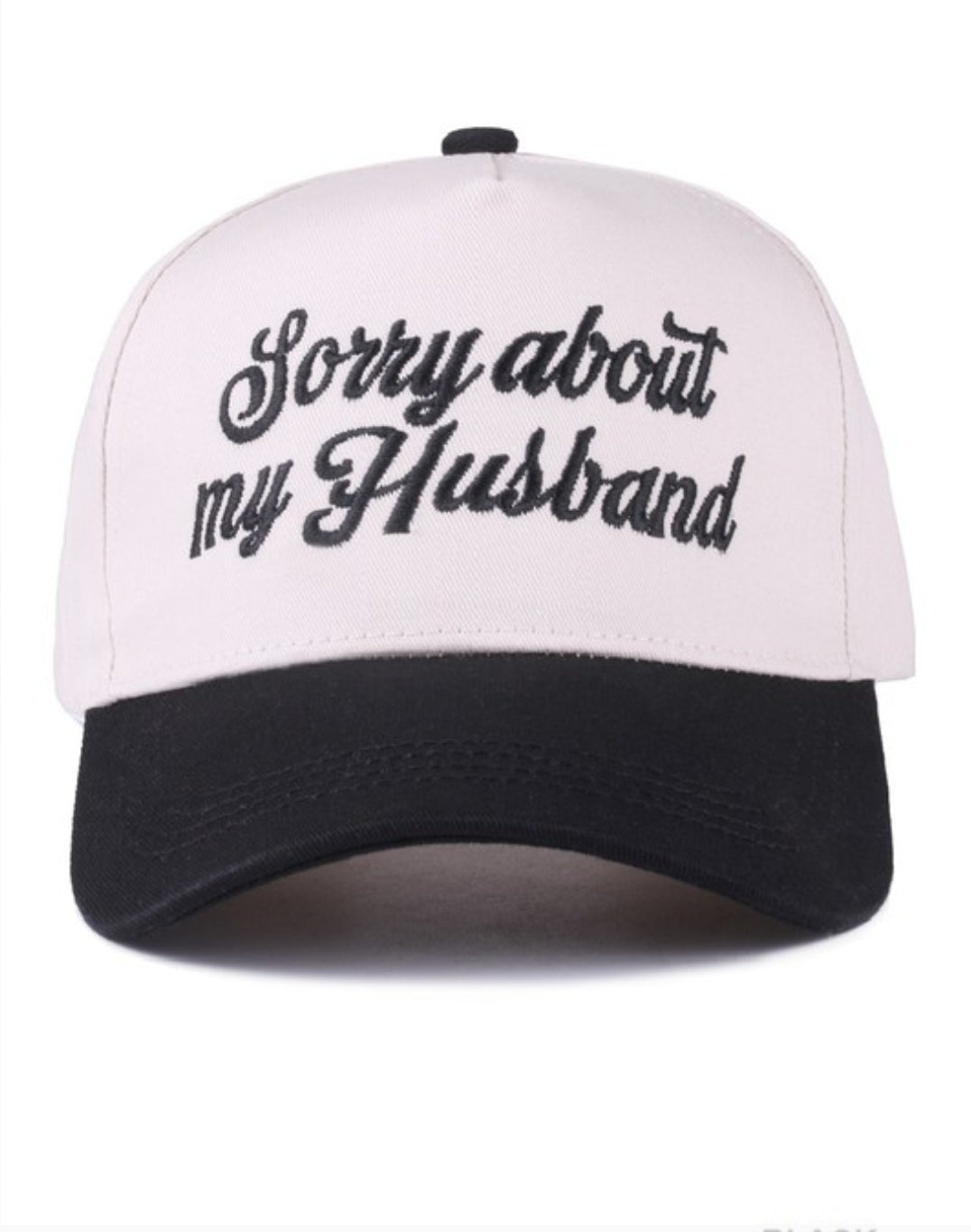 Sorry About My Husband Two Tone Canvas Cotton Cap
