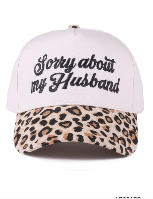 Sorry About My Husband Two Tone Canvas Cotton Cap