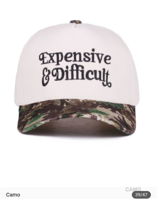 Expensive & Difficult Two Tone Canvas Cotton Cap