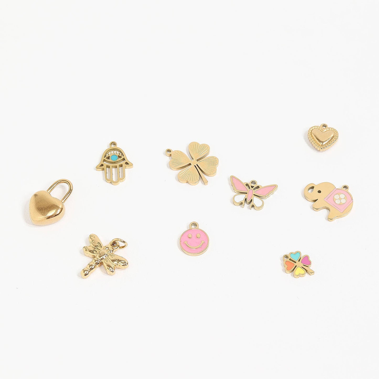 18K Gold PVD Stainless Steel Dragonfly Charm