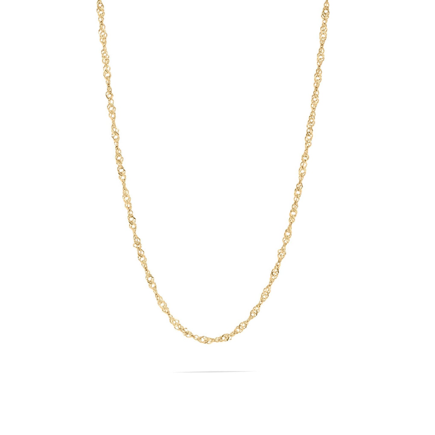 18K Gold PVD Stainless Steel Singapore Chain Necklace
