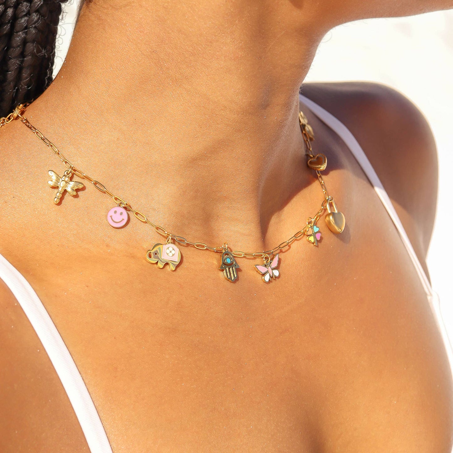 18K Gold PVD Stainless Steel Dragonfly Charm