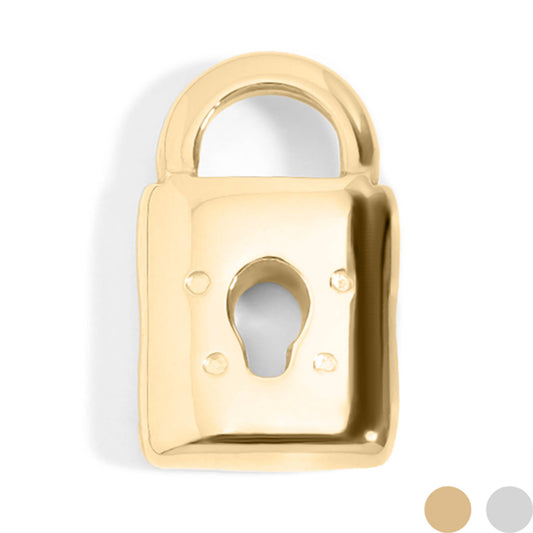 18K Gold PVD Stainless Steel Padlock Charm