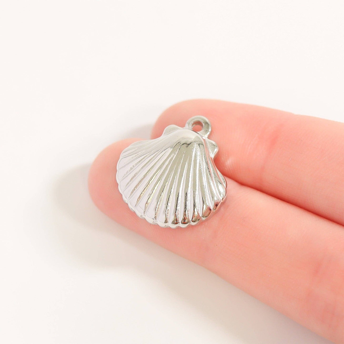 18K Gold PVD Stainless Steel Shell Charm