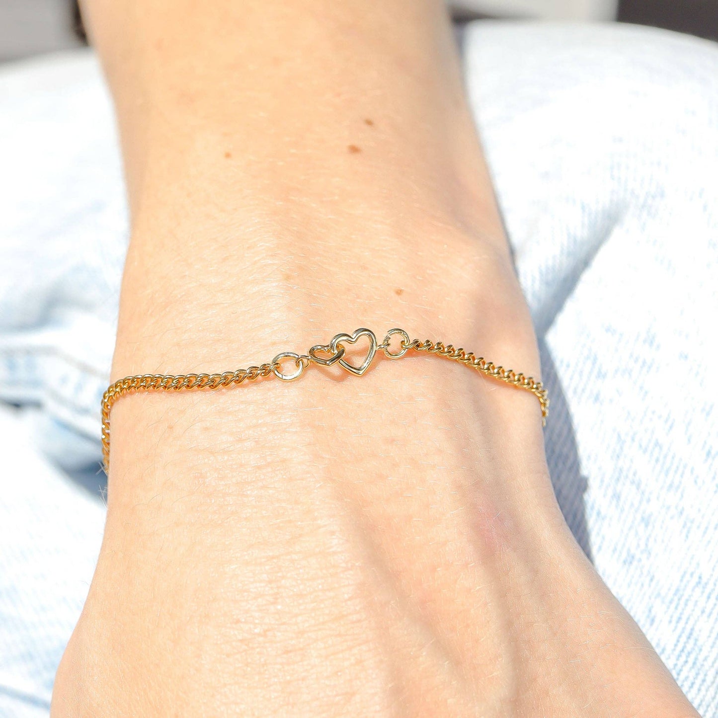 Sterling Silver Double Heart Horizontal Connector Permanent Jewelry Charm