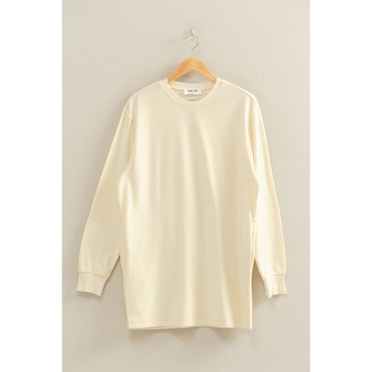 Mineral Washed Oversized Mini Sweatshirt Dress