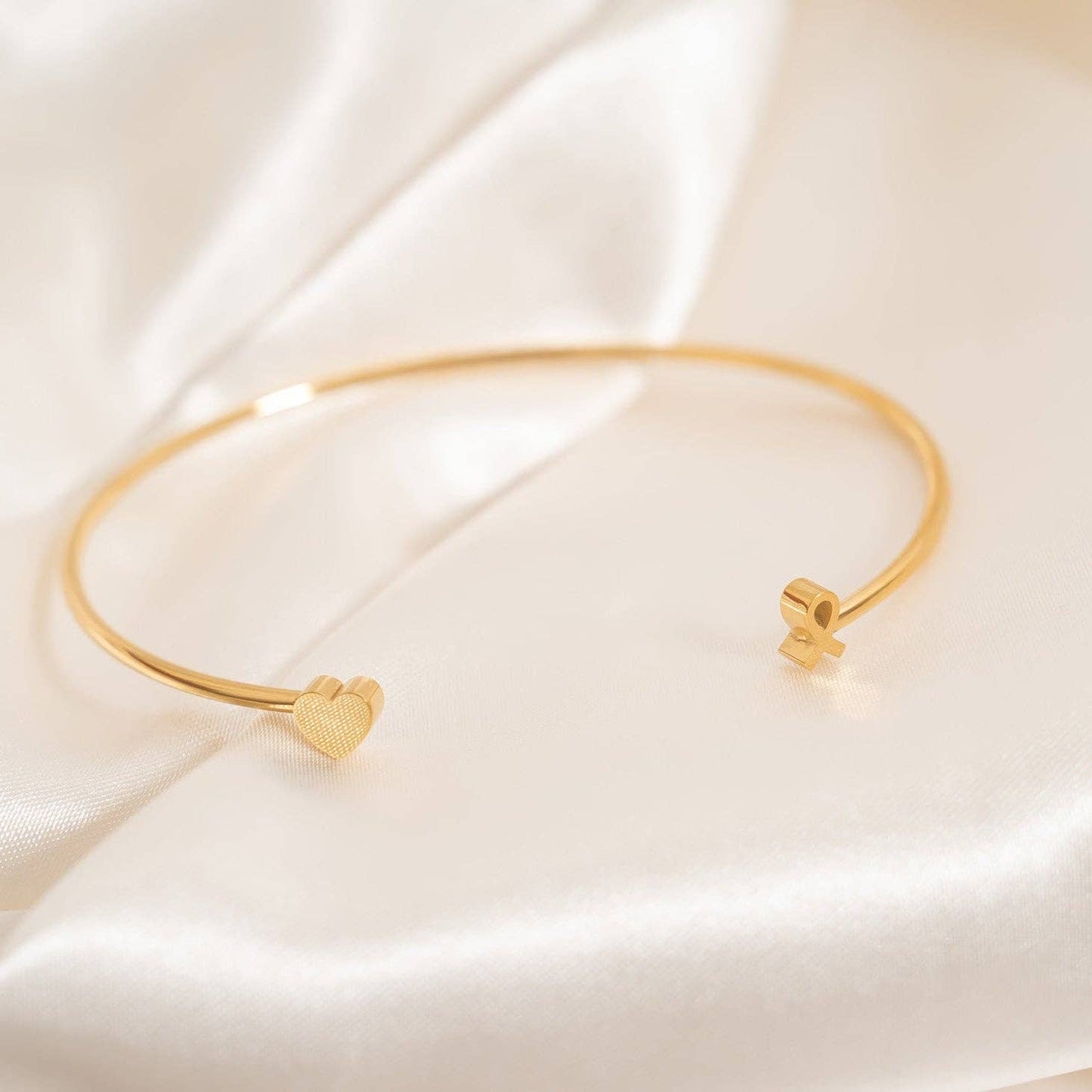 Breast Cancer Awareness Women's Adjustable Cuff Bracelet