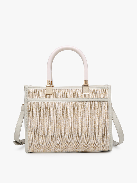 Kaya Rattan Satchel w/ Dual Handles