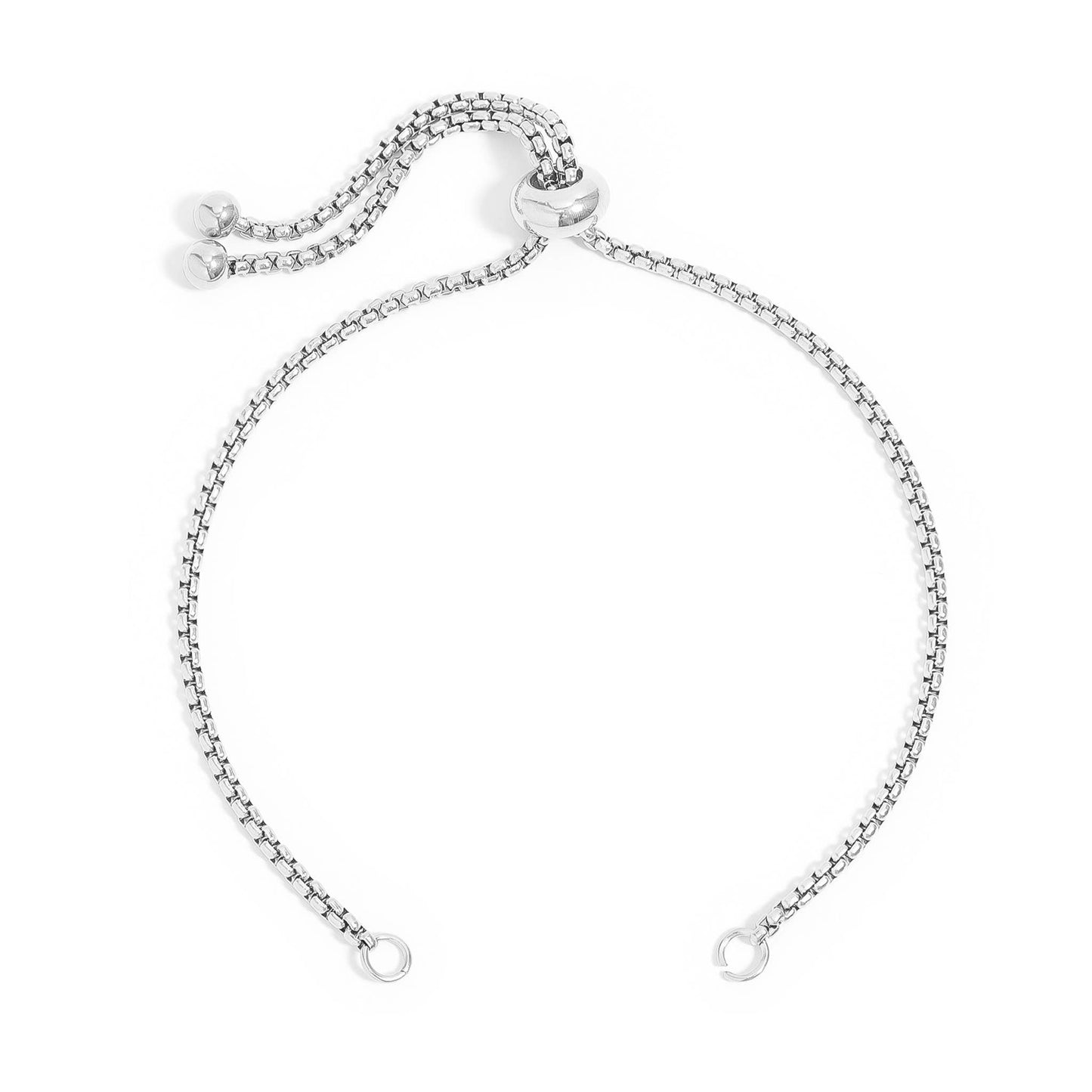 Adjustable Stainless Steel Silicon Bead Cinch Chain