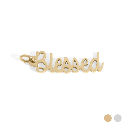 18K Gold PVD Stainless Steel Blessed Charm