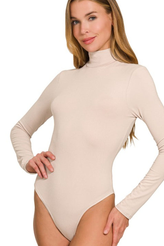 Mock Neck Long Sleeve Bodysuit