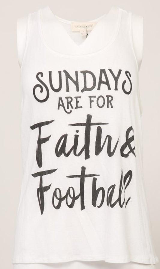 Sundays Are For Faith And Football Graphic Tank