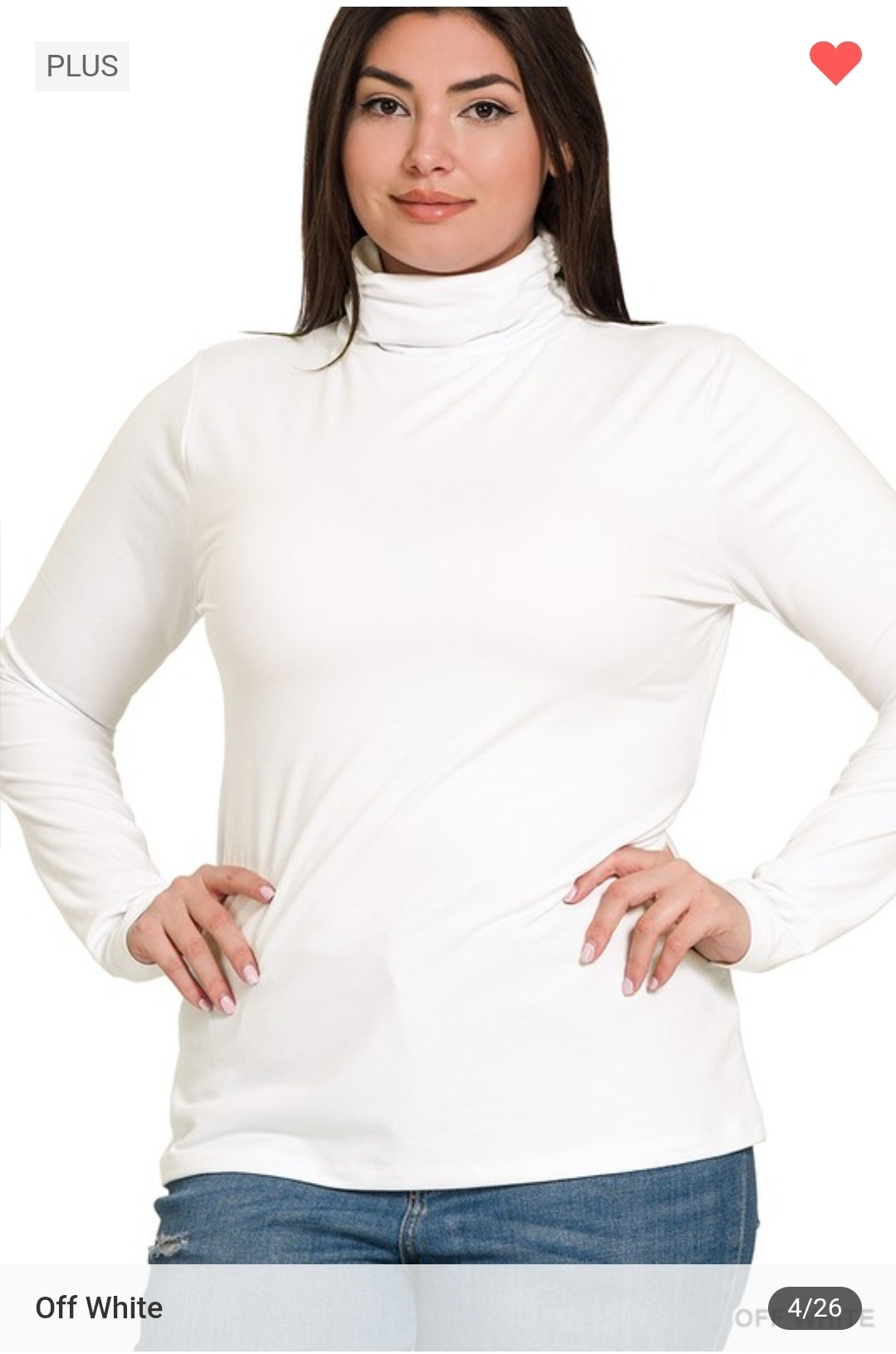 Plus Premium Microfiber Mock Neck Top