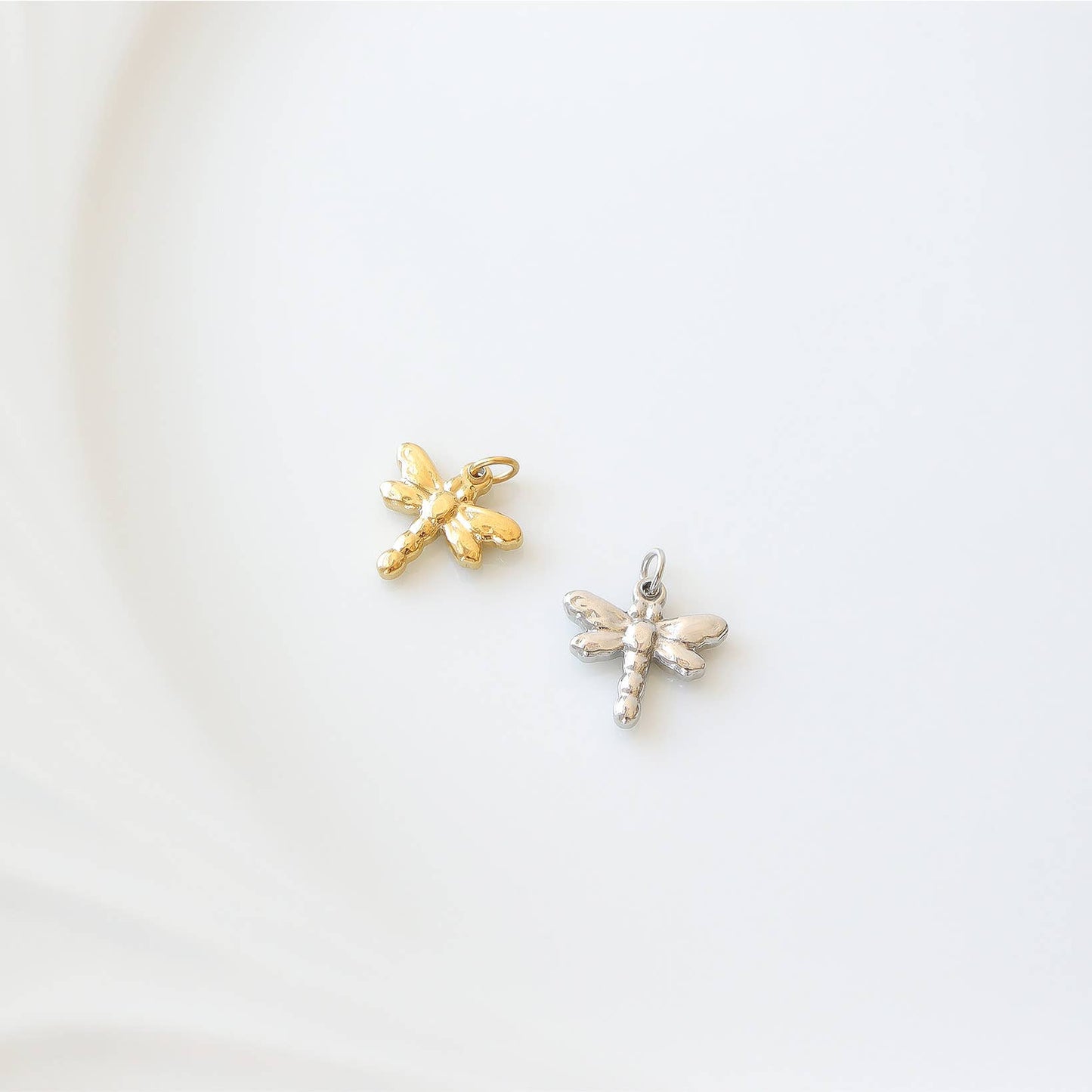 18K Gold PVD Stainless Steel Dragonfly Charm