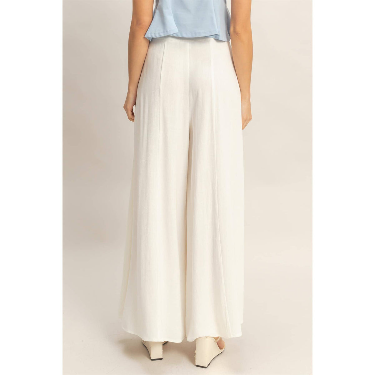 Wide-Leg Flap Pocket Pants