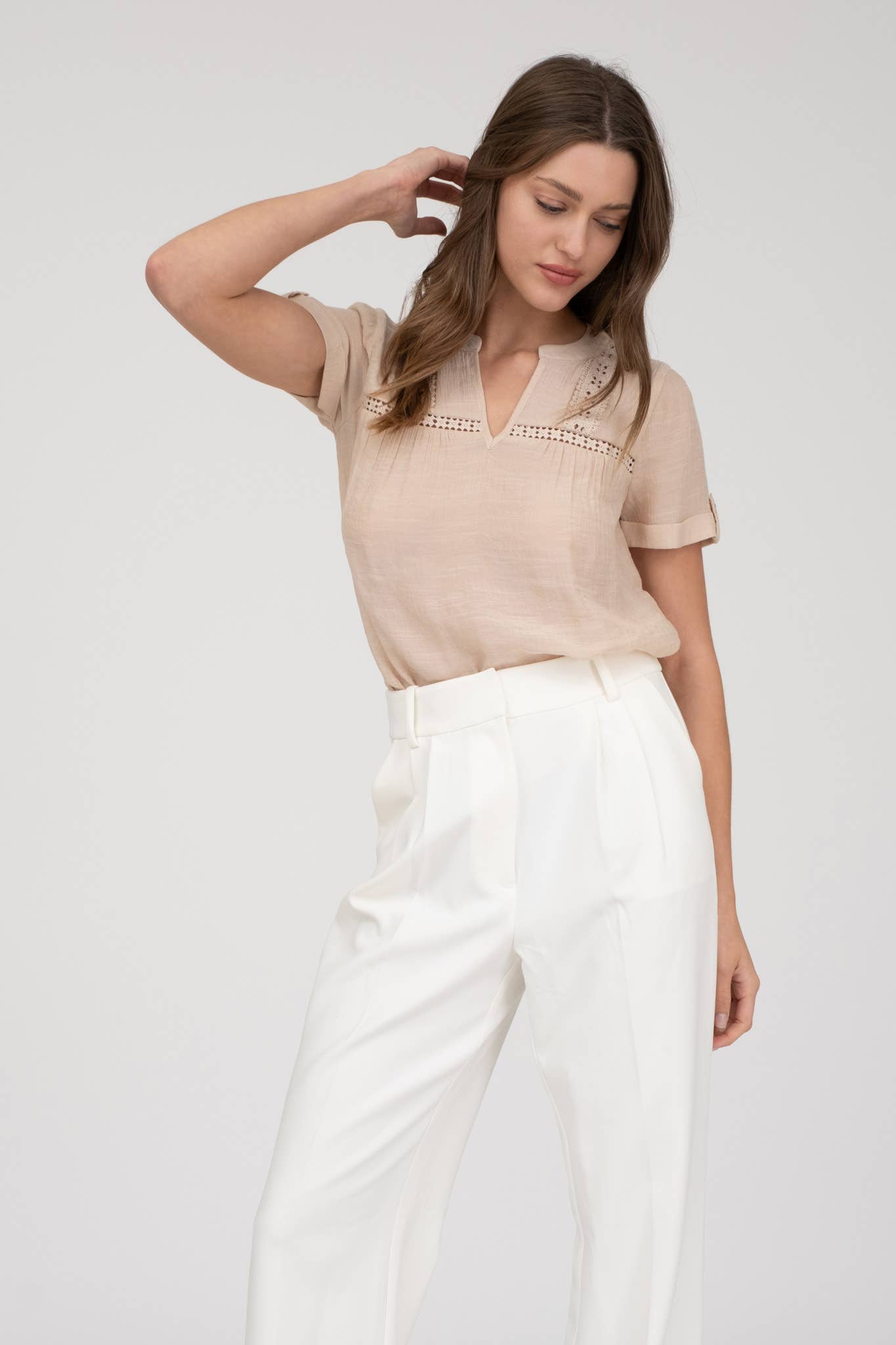 Sandbar Lace Linen Top