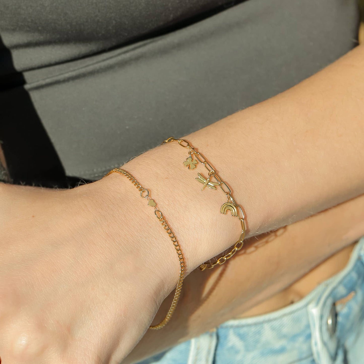 Adjustable Stainless Steel Silicon Bead Cinch Chain